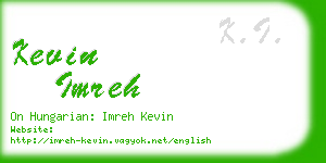 kevin imreh business card